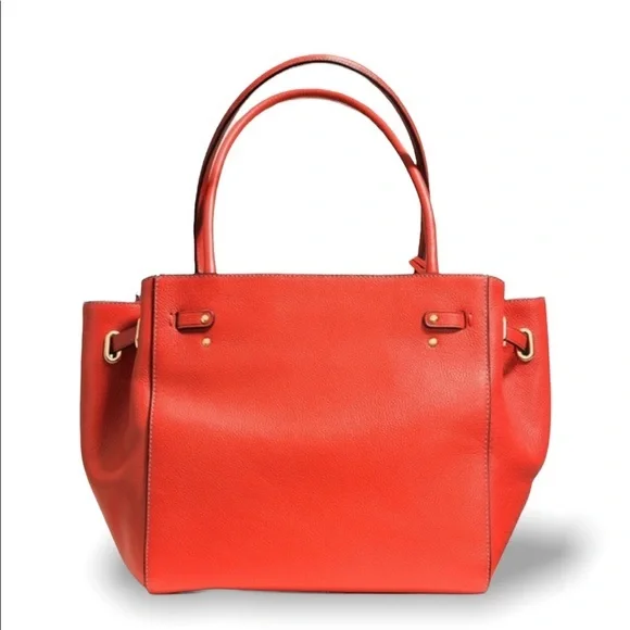 NWOT Coach Refined Pebbled Leather Turnlock Tie Tote - Picture 2 of 14